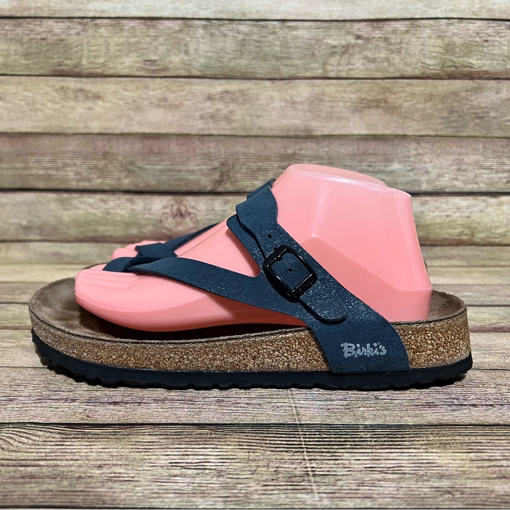 Women's Pink and Black Sandals
